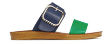 Load image into Gallery viewer, Los Cabos Sandal &quot;Doti&quot; emerald and navy
