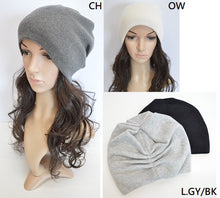 Load image into Gallery viewer, The Pre-Slouched Beanie Hat  2 - Cream or Light-Grey
