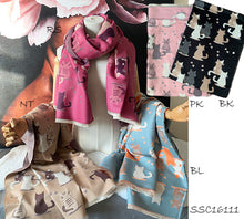 Load image into Gallery viewer, Winter Scarf "Here Kitty Kitty" black only
