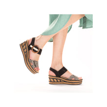 Load image into Gallery viewer, Rieker Sandal &quot;Fredricka&quot; Cheetah Multi
