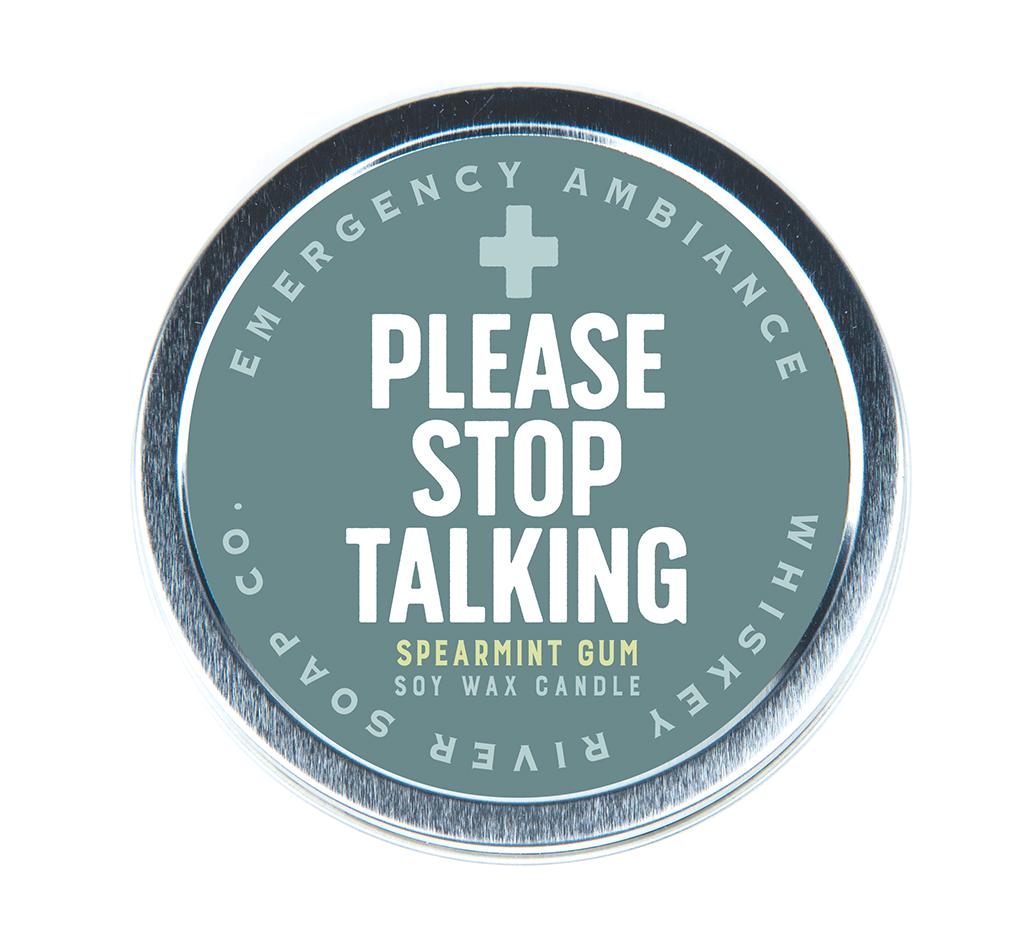 Whiskey River Candle - Emergency Ambiance - Please Stop Talking